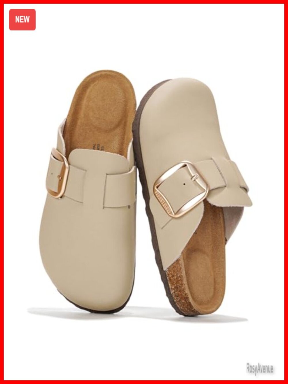 Genuine Leather Clogs for Women Memory Foam Non-Slip Mules